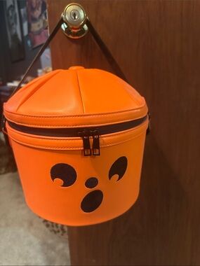 Orange Mini Bucket Bag with Face Detail - Women Bags Mini Bag